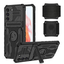 For Samsung Galaxy S21 FE 5G Kickstand Detachable Armband Phone Case(Black)
