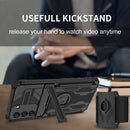 For Samsung Galaxy S21 FE 5G Kickstand Detachable Armband Phone Case(Black)