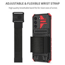 For Samsung Galaxy S21 FE 5G Kickstand Detachable Armband Phone Case(Red)