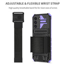 For Samsung Galaxy S21 FE 5G Kickstand Detachable Armband Phone Case(Purple)