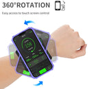 For Samsung Galaxy S21 FE 5G Kickstand Detachable Armband Phone Case(Purple)
