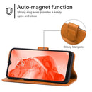 Leather Phone Case For TCL 205(Brown)