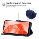 Leather Phone Case For TCL 205(Blue)