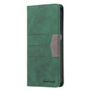 For Samsung Galaxy A12 Magnetic Splicing Leather Phone Case(Green)