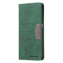 For Samsung Galaxy A22 4G Magnetic Splicing Leather Phone Case(Green)