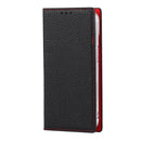 For iPhone 13 Litchi Texture Genuine Leather Phone Case With Lanyard & Holder & Card Slots & Wallet(Black)