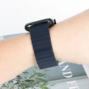 Mutural Liquid Silicone Magnetic Strap Watch Band For Apple Watch Series 7 41mm / 6&SE&5&4 40mm / 3&2&1 38mm(Midlight)