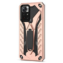 For Xiaomi Redmi Note 11 5G / Poco M4 Pro Shockproof TPU + PC Protective Phone Case with Holder(Rose Gold)