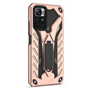 For Xiaomi Redmi Note 11 5G / Poco M4 Pro Shockproof TPU + PC Protective Phone Case with Holder(Rose Gold)