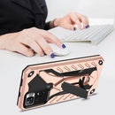 For Xiaomi Redmi Note 11 5G / Poco M4 Pro Shockproof TPU + PC Protective Phone Case with Holder(Rose Gold)