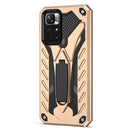 For Xiaomi Redmi Note 11 5G / Poco M4 Pro Shockproof TPU + PC Protective Phone Case with Holder(Gold)