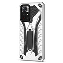 For Xiaomi Redmi Note 11 5G / Poco M4 Pro Shockproof TPU + PC Protective Phone Case with Holder(Silver)