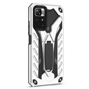 For Xiaomi Redmi Note 11 5G / Poco M4 Pro Shockproof TPU + PC Protective Phone Case with Holder(Silver)