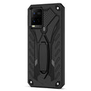 For vivo Y21 / Y21s / Y33s 4G Shockproof TPU + PC Protective Phone Case with Holder(Black)