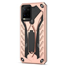 For vivo Y21 / Y21s / Y33s 4G Shockproof TPU + PC Protective Phone Case with Holder(Rose Gold)