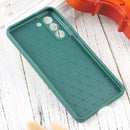 For Samsung Galaxy S21 FE 5G Litchi Texture Sliding Camshield TPU Phone Case(Dark Green)