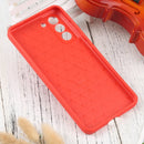 For Samsung Galaxy S21 FE 5G Litchi Texture Sliding Camshield TPU Phone Case(Red)
