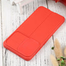 For Samsung Galaxy S21 FE 5G Litchi Texture Sliding Camshield TPU Phone Case(Red)