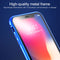 For iPhone XR Ultra Slim Double Sides Magnetic Adsorption Angular Frame Tempered Glass Magnet Flip Case(Gold)