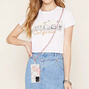 For Xiaomi Mi 11T / Mi 11T Pro Electroplating Splicing Marble TPU Phone Case with Lanyard(Pink White)