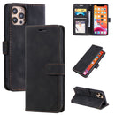 Skin Feel Anti-theft Brush Horizontal Flip Leather Phone Case For iPhone 12 / 12 Pro(Black)