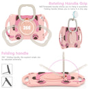 Cute Cat King Kids Shockproof EVA Protective Case with Holder & Shoulder Strap & Handle For iPad 10.2 2019 / 2020 / 2021 / Pro 10.5(Pink)