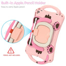 Cute Cat King Kids Shockproof EVA Protective Case with Holder & Shoulder Strap & Handle For iPad 10.2 2019 / 2020 / 2021 / Pro 10.5(Pink)