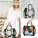 Cute Cat King Kids Shockproof EVA Protective Case with Holder & Shoulder Strap & Handle For iPad 10.2 2019 / 2020 / 2021 / Pro 10.5(Black Green)