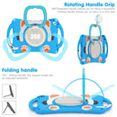 Cute Cat King Kids Shockproof EVA Protective Case with Holder & Shoulder Strap & Handle For iPad 10.2 2019 / 2020 / 2021 / Pro 10.5(Light Blue)