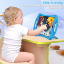 Cute Cat King Kids Shockproof EVA Protective Case with Holder & Shoulder Strap & Handle For iPad 10.2 2019 / 2020 / 2021 / Pro 10.5(Light Blue)