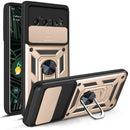For Google Pixel 6 Pro Sliding Camera Cover Design TPU+PC Phone Protective Case(Gold)