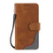 For Samsung Galaxy A13 5G Three-color Stitching Calf Texture Horizontal Flip Phone Leather Case with Holder & Card Slots & Wallet(Brown)
