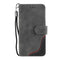 For Samsung Galaxy A13 5G Three-color Stitching Calf Texture Horizontal Flip Phone Leather Case with Holder & Card Slots & Wallet(Grey)