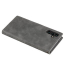 For Samsung Galaxy A13 5G Three-color Stitching Calf Texture Horizontal Flip Phone Leather Case with Holder & Card Slots & Wallet(Grey)