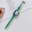 Jelly Gradient Transparent TPU Strap Watch Band For Apple Watch Series 7 41mm / 6&SE&5&4 40mm / 3&2&1 38mm(3)
