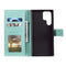 For Samsung Galaxy S22 Ultra 5G Totem Flower Embossed Horizontal Flip Phone Leather Case with Holder & Card Slots & Wallet(Green)
