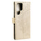 For Samsung Galaxy S22 Ultra 5G Totem Flower Embossed Horizontal Flip Phone Leather Case with Holder & Card Slots & Wallet(Gold)
