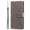 For Samsung Galaxy S22 Ultra 5G Totem Flower Embossed Horizontal Flip Phone Leather Case with Holder & Card Slots & Wallet(Grey)