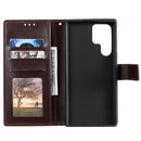 For Samsung Galaxy S22 Ultra 5G Totem Flower Embossed Horizontal Flip Phone Leather Case with Holder & Card Slots & Wallet(Brown)