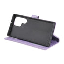 For Samsung Galaxy S22 Ultra 5G Totem Flower Embossed Horizontal Flip Phone Leather Case with Holder & Card Slots & Wallet(Purple)