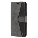 For Samsung Galaxy S22+ 5G Stitching Calf Texture Horizontal Flip Phone Leather Case with Holder & Card Slots & Wallet(Grey)