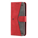 For Samsung Galaxy S22+ 5G Stitching Calf Texture Horizontal Flip Phone Leather Case with Holder & Card Slots & Wallet(Red)