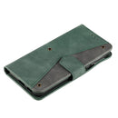 For Samsung Galaxy S22+ 5G Stitching Calf Texture Horizontal Flip Phone Leather Case with Holder & Card Slots & Wallet(Green)