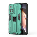 For Xiaomi Redmi Note 11 Pro Supersonic PC + TPU Shock-proof Phone Case with Holder(Green)