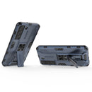 For Samsung Galaxy S22 5G Supersonic PC + TPU Shock-proof Phone Case with Holder(Blue)