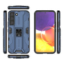 For Samsung Galaxy S22 5G Supersonic PC + TPU Shock-proof Phone Case with Holder(Blue)