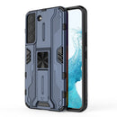 For Samsung Galaxy S22 5G Supersonic PC + TPU Shock-proof Phone Case with Holder(Blue)