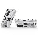 For Samsung Galaxy S22 5G Supersonic PC + TPU Shock-proof Phone Case with Holder(Silver)