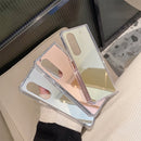 For Samsung Galaxy Z Fold3 5G Mirror Noodle PC Phone Case(Gold)