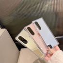 For Samsung Galaxy Z Fold3 5G Mirror Noodle PC Phone Case(Gold)